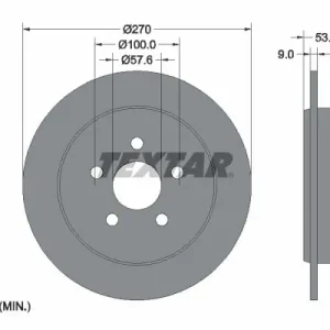 Bestseller Tarcza hamulcowa TEXTAR 92108600