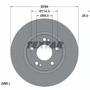 Cena promocyjna Tarcza hamulcowa TEXTAR 92136403