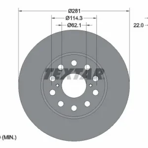 Cena promocyjna Tarcza hamulcowa TEXTAR 92149600