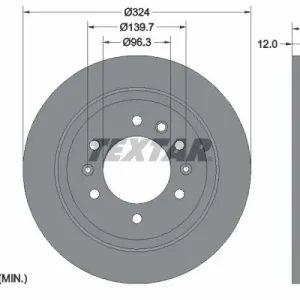 Zniżka Tarcza hamulcowa TEXTAR 92161800