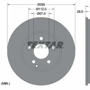 Zamów teraz Tarcza hamulcowa TEXTAR 92163203