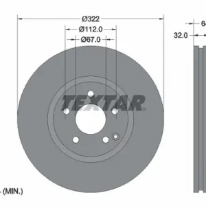 Darmowa dostawa Tarcza hamulcowa TEXTAR 92163505