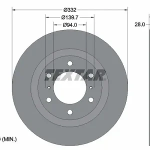 Cena promocyjna Tarcza hamulcowa TEXTAR 92167203