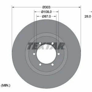 Cena promocyjna Tarcza hamulcowa TEXTAR 92180003