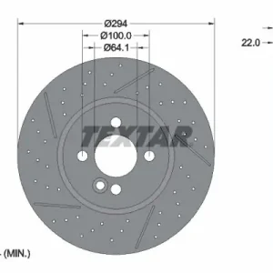 Zniżka Tarcza hamulcowa TEXTAR 92196703