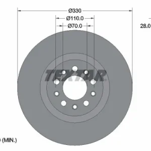 Darmowa dostawa Tarcza hamulcowa TEXTAR 92220903