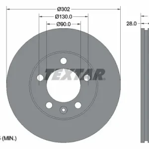Zniżka Tarcza hamulcowa TEXTAR 92228603