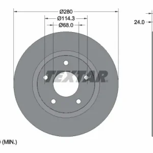 Bezpieczna płatność Tarcza hamulcowa TEXTAR 92232203