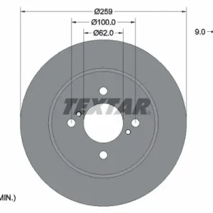 Darmowy zwrot Tarcza hamulcowa TEXTAR 92242303