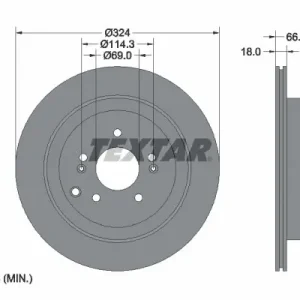 Bezpieczna płatność Tarcza hamulcowa TEXTAR 92242603