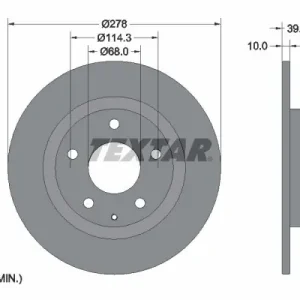 Darmowy zwrot Tarcza hamulcowa TEXTAR 92254703