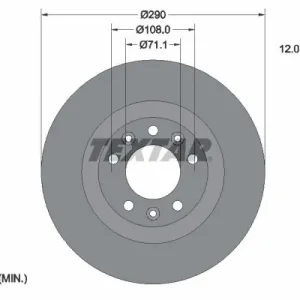 Cena promocyjna Tarcza hamulcowa TEXTAR 92267303