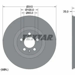 Bestseller Tarcza hamulcowa TEXTAR 92275903