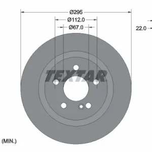 Bezpieczna płatność Tarcza hamulcowa TEXTAR 92286903