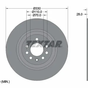 Zamów teraz Tarcza hamulcowa TEXTAR 92315903
