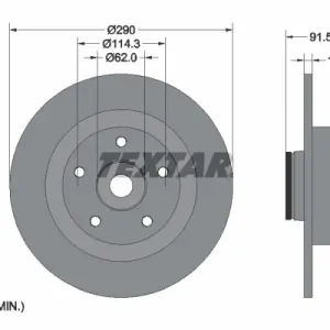 Cena promocyjna Tarcza hamulcowa TEXTAR 92317603
