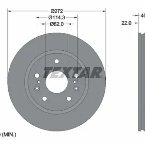 Bestseller Tarcza hamulcowa TEXTAR 92329603