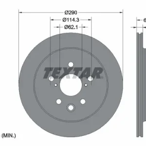 Bezpieczna płatność Tarcza hamulcowa TEXTAR 92334403