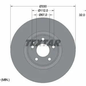 Cena promocyjna Tarcza hamulcowa TEXTAR 92334903