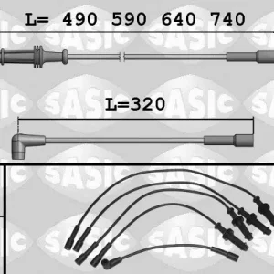 Zestaw przewodów zapłonowych SASIC 9280004 Ostatnie sztuki