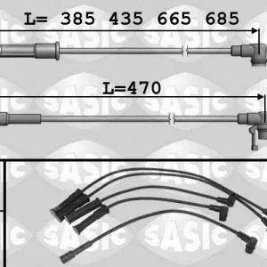 Zestaw przewodów zapłonowych SASIC 9284007 Szybka dostawa