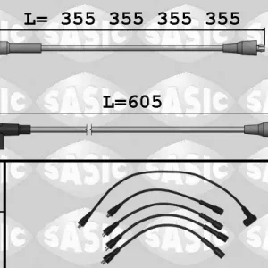 Bestseller Zestaw przewodów zapłonowych SASIC 9284017