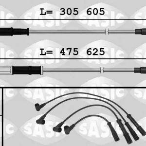 Popularny Zestaw przewodów zapłonowych SASIC 9286014