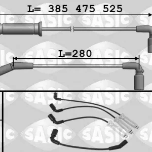 Cena promocyjna Zestaw przewodów zapłonowych SASIC 9286058