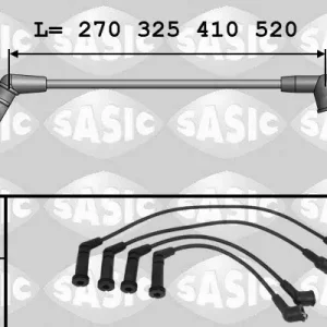 Łatwy zwrot Zestaw przewodów zapłonowych SASIC 9286077