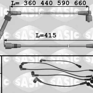 Hit cenowy Zestaw przewodów zapłonowych SASIC 9286080