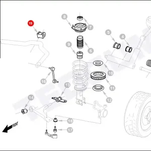 Poduszka stabilizatora TEDGUM 00391006 BC1D34156 Zniżka