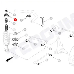 Poduszka amortyzatora TEDGUM 00390154 B25D28380A Kup teraz