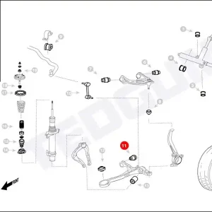Darmowa dostawa Silentblok wahacza TEDGUM 00262419 51393SDAA02