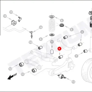 Nowy Silentblok drążka poprzecznego TEDGUM 00224453 FT1010