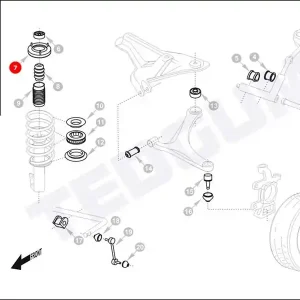 Zniżka Poduszka amortyzatora TEDGUM 00222727 1377973