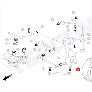 Super okazja Tuleja wahacza tylnego TEDGUM 00165309