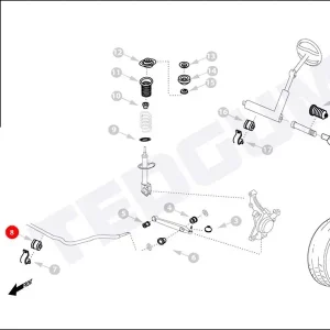 Nowy Poduszka stabilizatora TEDGUM 00162168 4243170B30