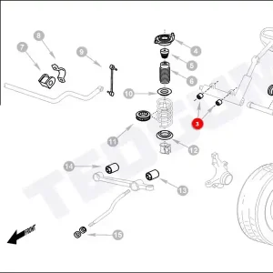 Wybór klientów Silentblok drążka kierowniczego TEDGUM 00133776
