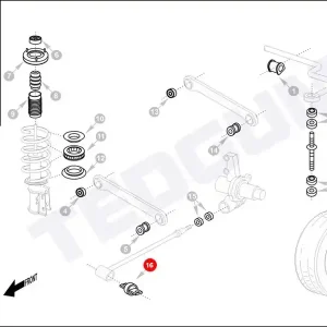 Łatwy zwrot Silentblok wahacza TEDGUM 00132009 99201D